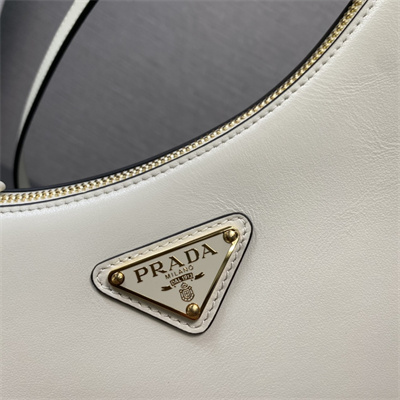 Pra*a arqué leather shoulder bag white color 1bc194