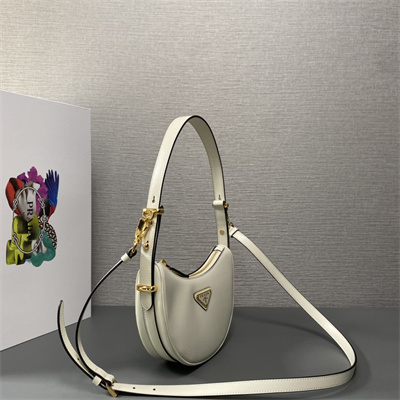 Pra*a arqué leather mini shoulder bag white color 1bc199