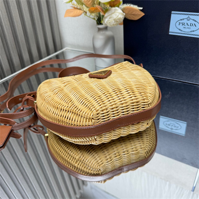 Pra*a arqué bag wicker and leather natural 1bc202