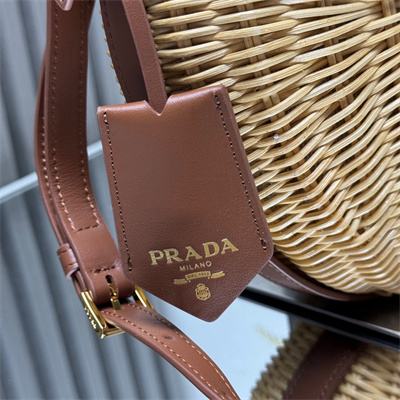 Pra*a arqué bag wicker and leather natural 1bc202