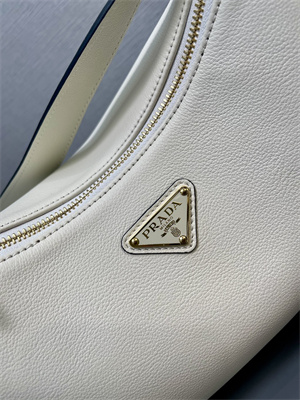 Pra*a aimée large leather shoulder bag white color 1bc228