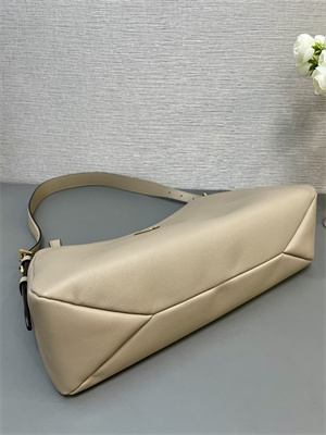 Pra*a aimée large leather shoulder bag travertine color 1bc228