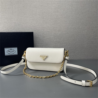 Pra*a saffiano leather mini-bag white color 1bd356