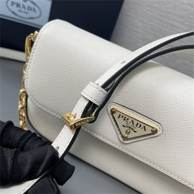 Pra*a saffiano leather mini-bag white color 1bd356