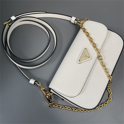 Pra*a saffiano leather mini-bag white color 1bd356