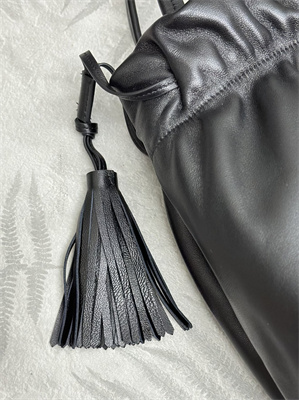 Pra*a nappa leather shoulder bag black color 1bg541