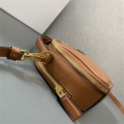 Pra*a odette leather mini-bag cognac color 1bh203