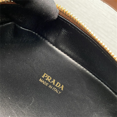 Pra*a odette leather mini-bag cognac color 1bh203