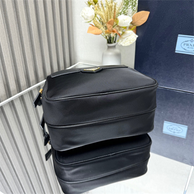 Pra*a re-edition 1978 re-nylon and saffiano leather mini shoulder bag black 1bh218