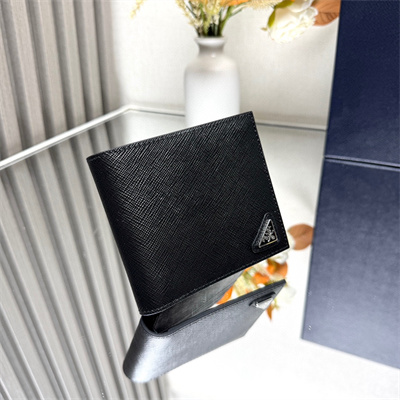 Pra*a saffiano leather wallet black 2m0513