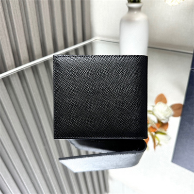 Pra*a saffiano leather wallet black 2m0513