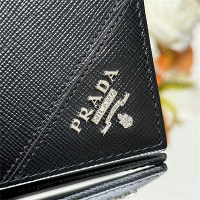 Pra*a saffiano leather wallet black 2m0513