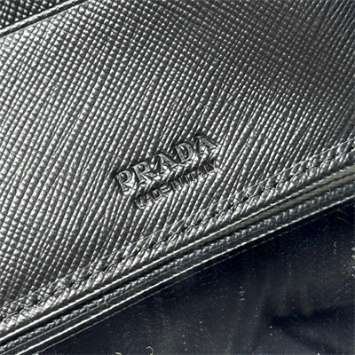 Pra*a saffiano leather wallet black 2m0513