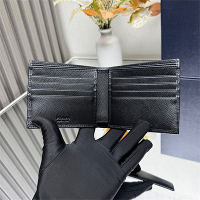 Pra*a saffiano leather wallet black 2m0513