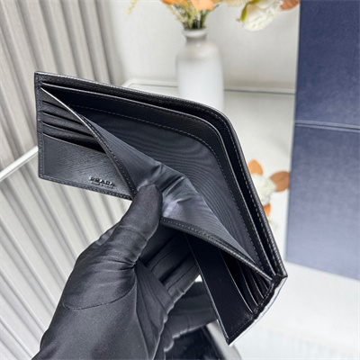 Pra*a saffiano leather wallet black 2m0513