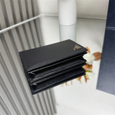 Pra*a saffiano leather card holder black 2mc122