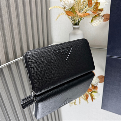 Pra*a saffiano leather wallet black 2ml317