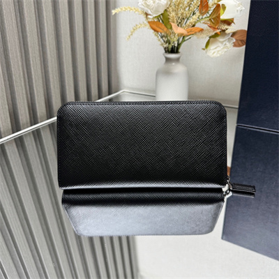 Pra*a saffiano leather wallet black 2ml317