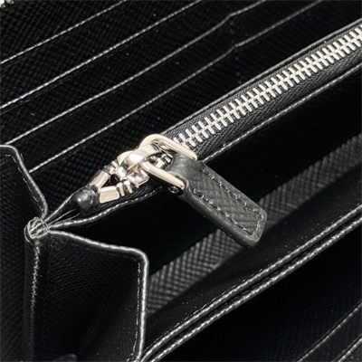 Pra*a saffiano leather wallet black 2ml317