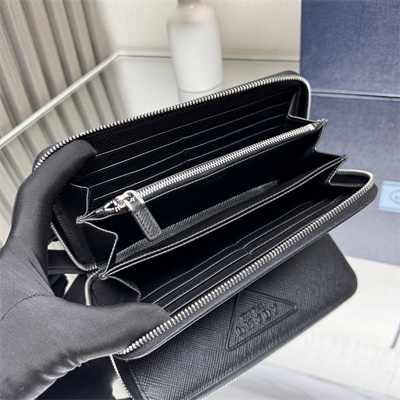 Pra*a saffiano leather wallet black 2ml317