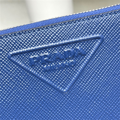 Pra*a saffiano leather wallet blue 2ml317