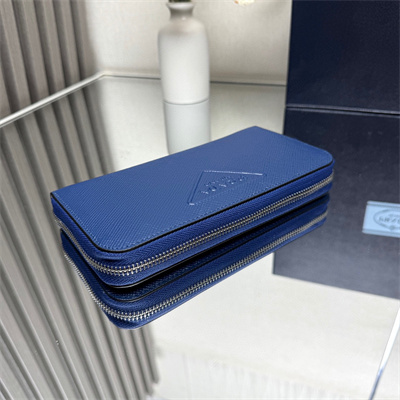 Pra*a saffiano leather wallet blue 2ml317