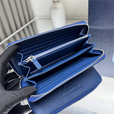 Pra*a saffiano leather wallet blue 2ml317