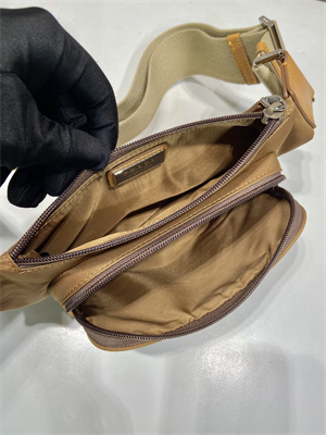 Pra*a re-nylon and saffiano leather belt bag black 2vh128