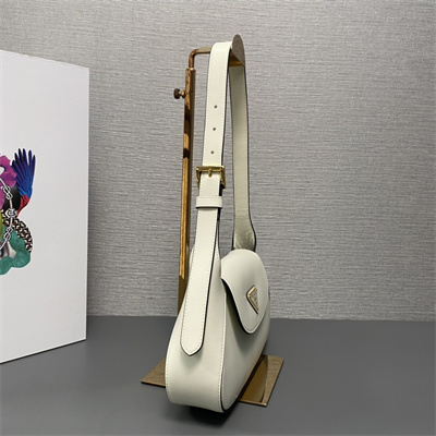 Pra*a small leather shoulder bag white 1bd358