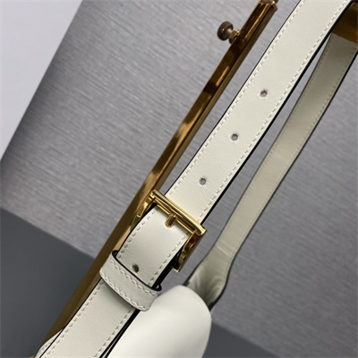 Pra*a small leather shoulder bag white 1bd358