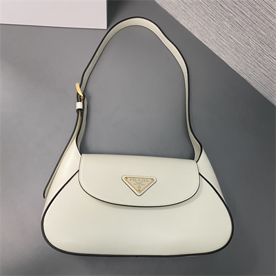 Pra*a small leather shoulder bag white 1bd358