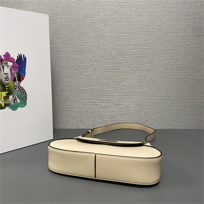 Pra*a small leather shoulder bag travertine 1bd358