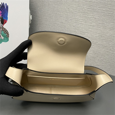 Pra*a small leather shoulder bag travertine 1bd358