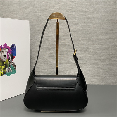 Pra*a small leather shoulder bag black 1bd358