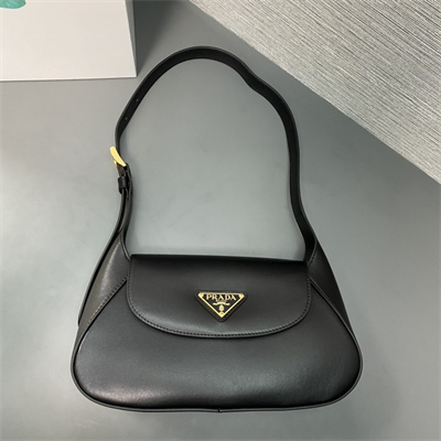 Pra*a small leather shoulder bag black 1bd358
