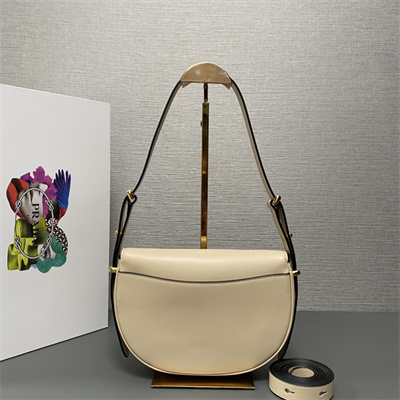 Pra*a arqué leather shoulder bag with flap1bd365