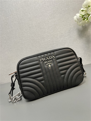 Pra*a calfskin diagramme shoulder bag black 1bh083