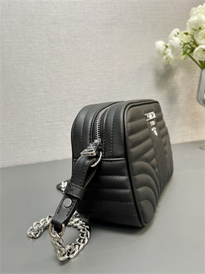 Pra*a calfskin diagramme shoulder bag black 1bh083
