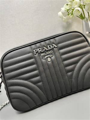 Pra*a calfskin diagramme shoulder bag black 1bh083