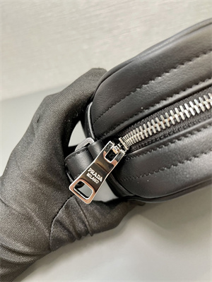 Pra*a calfskin diagramme shoulder bag black 1bh083