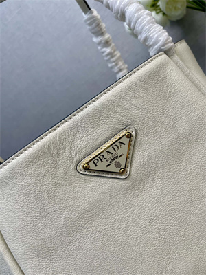 Pra*a leather mini tote bag white 1bg539