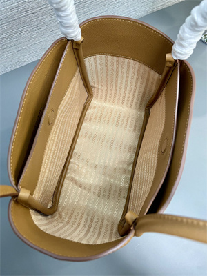 Pra*a leather mini tote bag caramel 1bg539