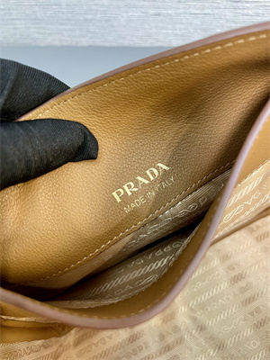 Pra*a leather mini tote bag caramel 1bg539