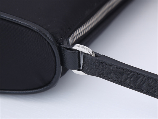 Pra*a re-edition 2005 nylon and saffiano leather mini bag in black 1ne633