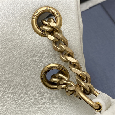 Y.S.L CALYPSO Small In Lambskin Blanc Vintage