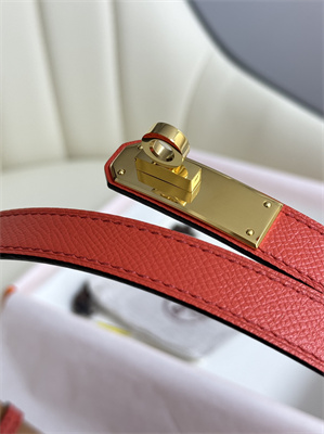 H**mes kelly 18 belt epsom leather gold hardware watermelon red