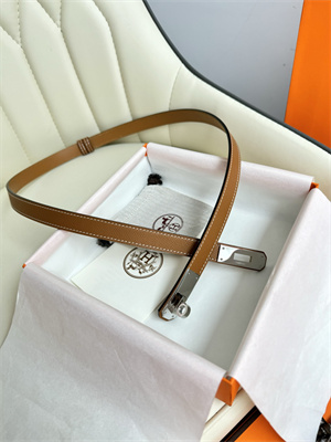 H**mes kelly 18 belt epsom leather silver hardware gold