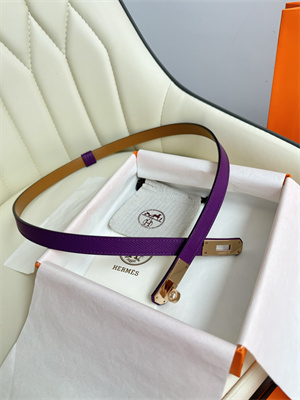 H**mes kelly 18 belt epsom leather rose gold hardware purple
