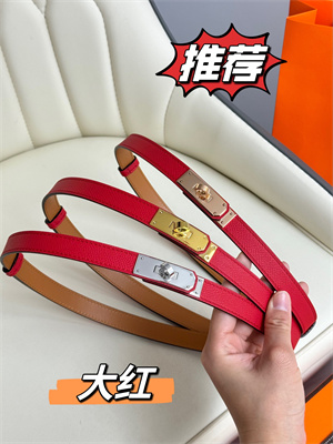 H**mes kelly 18 belt epsom leather gold hardware red