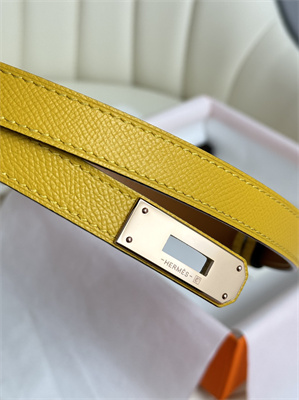 H**mes kelly 18 belt epsom leather rose gold hardware juane amber